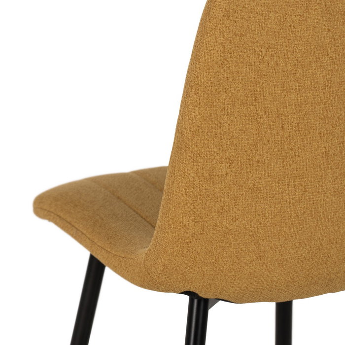 Silla Mostaza Tejido-Metal Salón 44 X 51 X 88 cm (Set de 4)