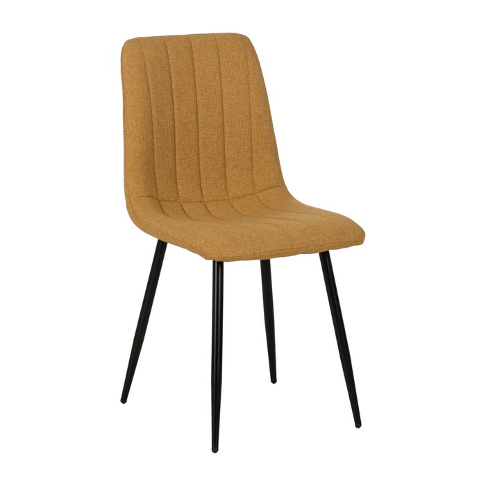 Silla Mostaza Tejido-Metal Salón 44 X 51 X 88 cm (Set de 4)