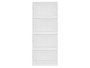 Kipit Set 4 Organizador Apilable Zapatero Plástico Blanco/Transparente 37 x 6 x 32.5 cm (Set de 6)