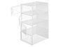 Kipit Set 4 Organizador Apilable Zapatero Plástico Blanco/Transparente 37 x 6 x 32.5 cm (Set de 6)