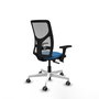 PIQUERAS Y CRESPO Silla de oficina Motilla con mecanismo Sincro/Traslack, Azul claro y Gris