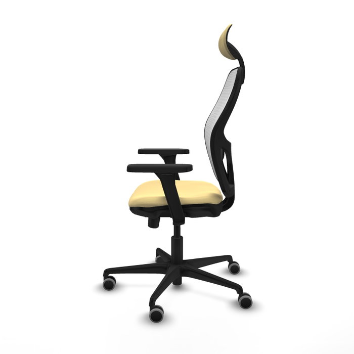 PIQUERAS Y CRESPO Silla de oficina Jorquera con mecanismo Sincro/Traslack, Crema y Blanco PIQUERAS Y CRESPO Silla de oficina Jorquera con mecanismo Sincro/Traslack, Crema y Blanco