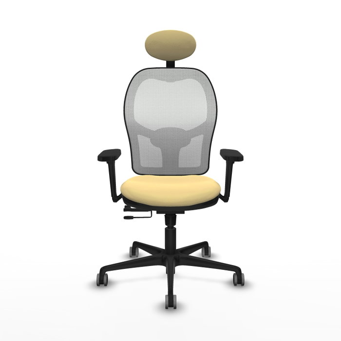 PIQUERAS Y CRESPO Silla de oficina Jorquera con mecanismo Sincro/Traslack, Crema y Blanco PIQUERAS Y CRESPO Silla de oficina Jorquera con mecanismo Sincro/Traslack, Crema y Blanco
