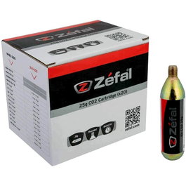 Zefal Caja de 20 Cartuchos de Aire CO2 25 g con Rosca