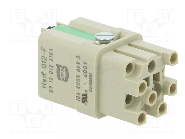 HARTING Han Q Plantilla de contacto hembra 10A 400V HARTING Han Q Plantilla de contacto hembra 10A 400V