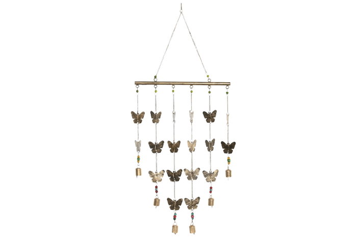 DKD Home Decor Decoración Colgante de Hierro Mariposas Dorado DKD Home Decor Decoración Colgante de Hierro Mariposas Dorado