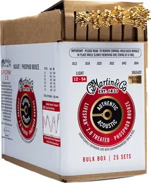Martin Ma540T Bulk Box - 25 Juegos Cuerdas Guitarra Acústica P.Bronze .012-.054