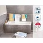 Leifheit Secador de Pared ROLLFIX L 48 cm Blanco - Tendedero Extensible hasta 21 Metros