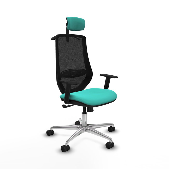 PIQUERAS Y CRESPO Silla de oficina Mardos con mecanismo Sincro, Turquesa y Negro PIQUERAS Y CRESPO Silla de oficina Mardos con mecanismo Sincro, Turquesa y Negro