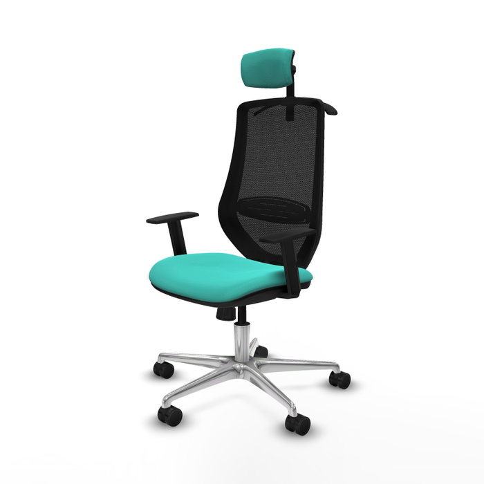 PIQUERAS Y CRESPO Silla de oficina Mardos con mecanismo Sincro, Turquesa y Negro PIQUERAS Y CRESPO Silla de oficina Mardos con mecanismo Sincro, Turquesa y Negro