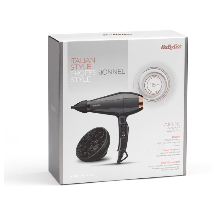 BaByliss Air Pro 2200 Secador de Pelo Negro