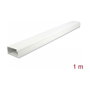 DeLOCK Conducto para cables con tapa autoadhesivo 57 x 28 mm - 1 m blanco