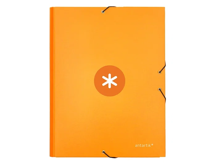 Antartik Carpeta con Gomas Tres Solapas Cartón Forrado A4 Color Mostaza 215x315 mm