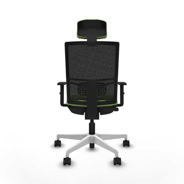 PIQUERAS Y CRESPO Silla de oficina Yunquera con mecanismo Sincro/Traslack Pistacho y Negro