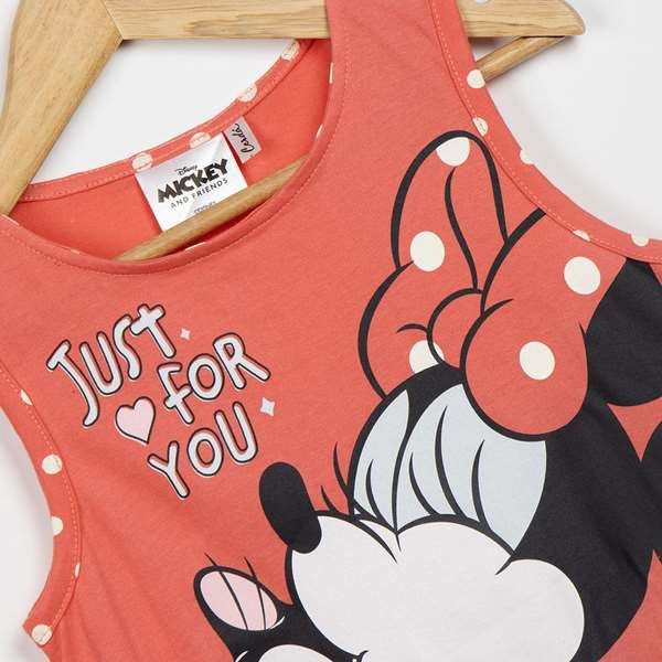 Cerdá - Vestido de niña Minnie Mouse, tejido jersey, color Rojo Claro, talla 4 años (para 36 meses)