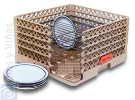 Traex Cesta para platos, sistema Rack-Master, 32.5 cm de diámetro, estrecha, capacidad 19 platos, color OYV, para lavavajillas y almacenaje