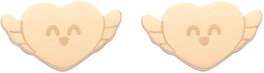 Mr Wonderful Pendientes Love Yourself Stud Earrings Rosa con Acero Inoxidable