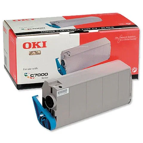 OKI Toner Original Negro 41963008 para Impresoras C7100, C7300, C7350, C7500 - 10.000 Páginas