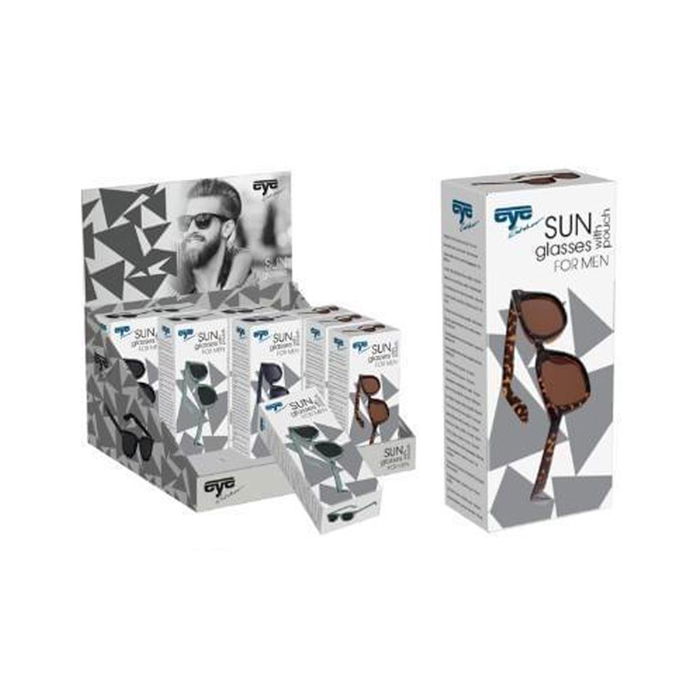 Eye Catcher Gafas de sol para hombre con funda de tela, colores surtidos