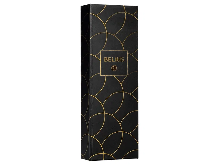 Belius Passion d'or Pluma Estilográfica Aluminio Negro y Dorado Tinta Azul Caja de Diseño M