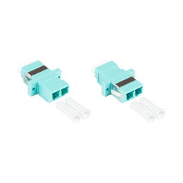GoodConnections LWL Dpx Kupplung LC(UPC)-LC(UPC) OM3 MM, Conector LC Hembra/Hembra OM3 Multimodo Cerámico Color Aguamarina