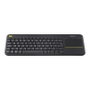 Logitech K400 Plus Teclado Inalámbrico con Touchpad Negro QWERTY US International