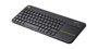 Logitech K400 Plus Teclado Inalámbrico con Touchpad, Rango 10m, Holandés QWERTY, Negro