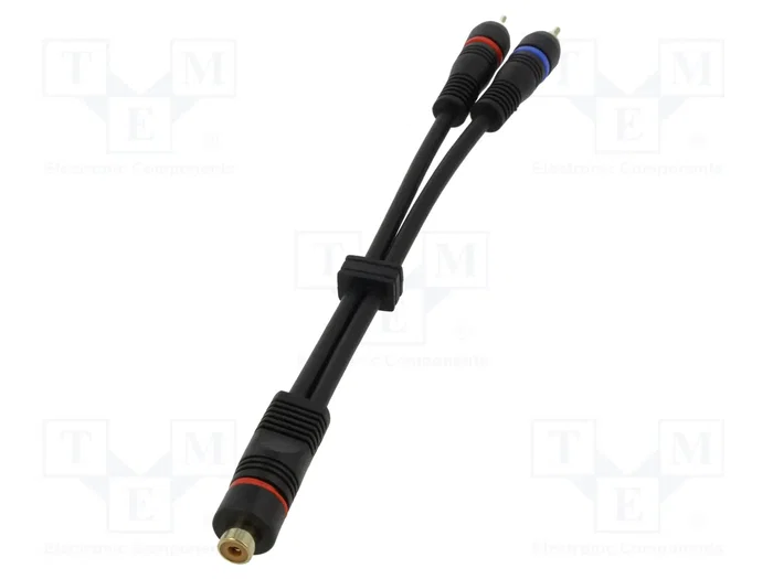 GOOBAY Cable RCA - RCA de 0,2m con conectores dorados