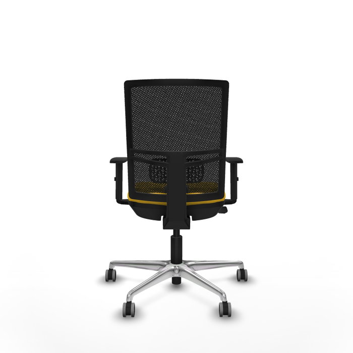 PIQUERAS Y CRESPO Silla de oficina Yunquera con mecanismo Sincro/Traslack Amarillo y Negro