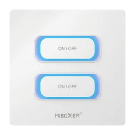 Miboxer Interruptor Inteligente de 2 Canales con Sensor de Movimiento y Dimmer para Milight/Miboxer, 2,4GHz (Blanco)