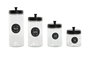 DKD Home Decor Set de 4 Botes de Cristal Negro