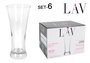 Lav Set de 6 Vasos para Cerveza "Sor", 380 cc / 0.38 L, Dimensiones: 8.2 x 8.2 x 18.5 cm, Peso: 354 g por vaso, Colección Vasos Lav (4 Cajas)