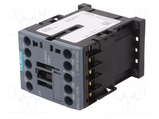 SIEMENS 3RH2122-1AF00 Contactor 4-polar 110VAC 10A S00