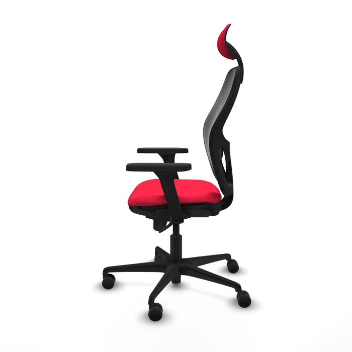 PIQUERAS Y CRESPO Silla de oficina Jorquera con mecanismo Sincro, Rojo y Negro PIQUERAS Y CRESPO Silla de oficina Jorquera con mecanismo Sincro, Rojo y Negro