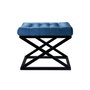 Atelier Del Sofa Puff Azul Marino y Negro 50x42x40 cm