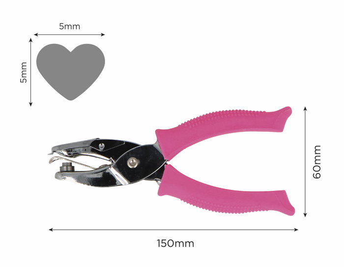 Innspiro Perforadora de formas manual corazón grande 5mm