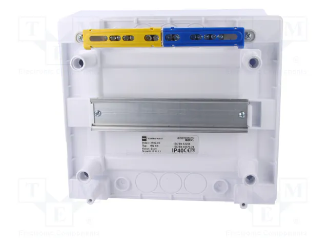 ELEKTRO-PLAST NASIELSK Carcasa para aparatos modulares ECONOMIC BOX de 8 módulos, blanca ELEKTRO-PLAST NASIELSK Carcasa para aparatos modulares ECONOMIC BOX de 8 módulos, blanca