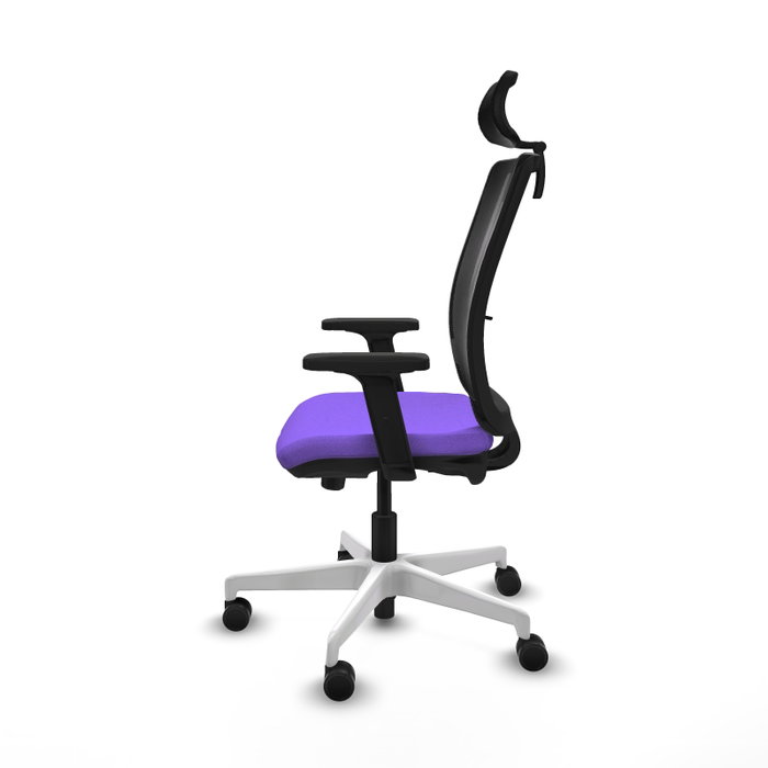 PIQUERAS Y CRESPO Silla de oficina Haches con mecanismo Sincro/Traslack, Lila y Negro