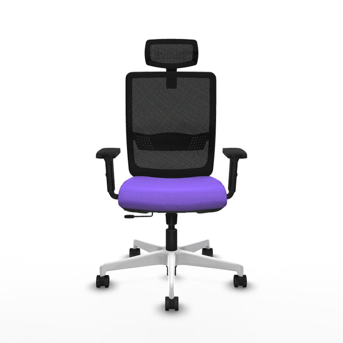 PIQUERAS Y CRESPO Silla de oficina Haches con mecanismo Sincro/Traslack, Lila y Negro