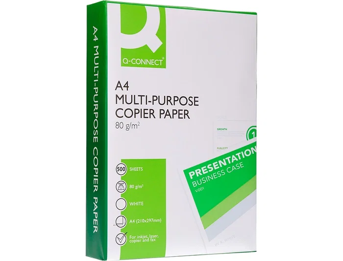 Q-Connect Papel Fotocopiadora Economy Din A4 80 Gramos Paquete de 500 Hojas