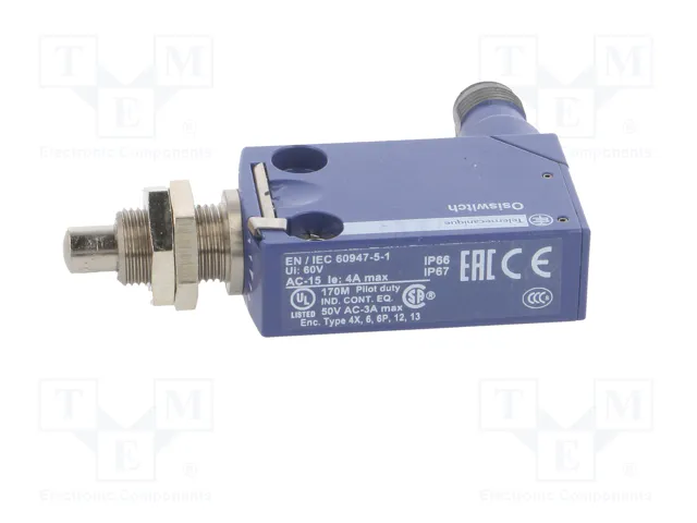 TELEMECANIQUE SENSORS Interruptor de fin de carrera XCMD21F0C12 con espárrago Ø7mm