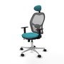 PIQUERAS Y CRESPO Silla de oficina Jorquera con mecanismo Sincro/Traslack, Turquesa y Gris