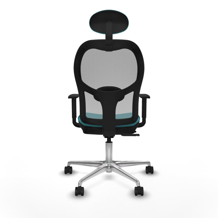 PIQUERAS Y CRESPO Silla de oficina Jorquera con mecanismo Sincro/Traslack, Turquesa y Gris