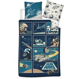 DISNEY Funda Nordica Star Wars Cama 90cm 100% Algodon 140x200cm