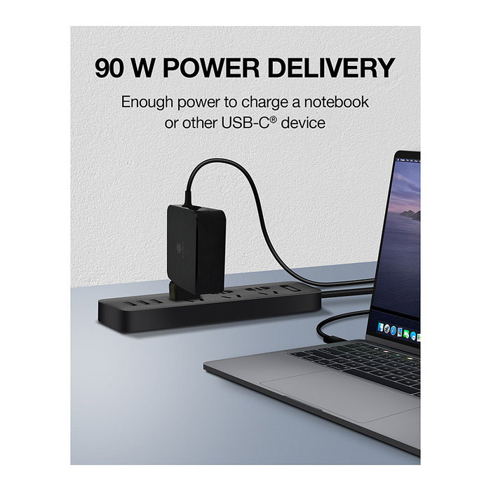 ICY BOX IB-PS101-PD Fuente de Alimentación Universal para Portátil USB-C 90W, 1.8m