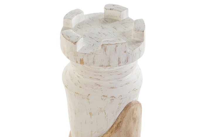 DKD Home Decor Figuras de Ajedrez Talladas en Madera de Mango, Pack de 2