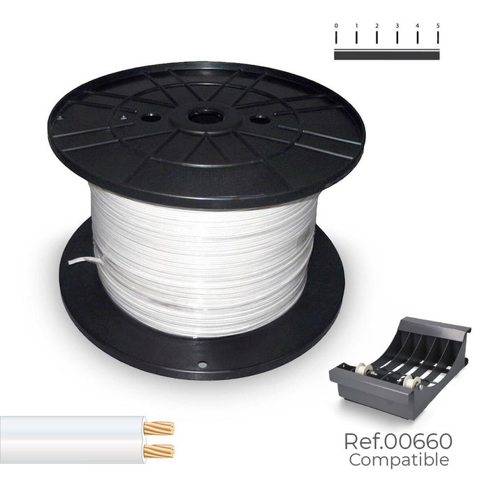 Sediles Cable paralelo 2 x 1,00 mm² Blanco 400 m Sediles Cable paralelo 2 x 1,00 mm² Blanco 400 m