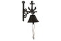 DKD Home Decor Campana Mediterraneo Marron Negro Hierro Colado 10 x 17 x 16 cm