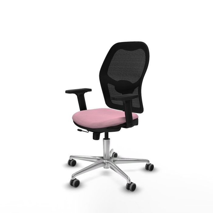 PIQUERAS Y CRESPO Silla de oficina Jorquera Rosa y Negro