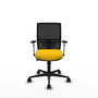 PIQUERAS Y CRESPO Silla de oficina Yunquera con mecanismo Sincro/Traslack, Amarillo y Negro